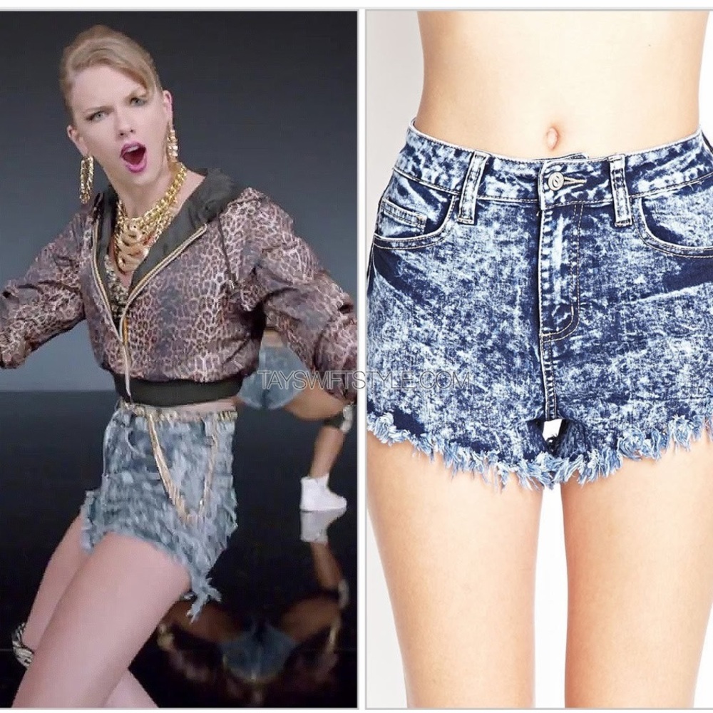 Forever 21 - Frayed Acid Wash Cutoffs